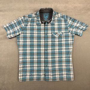 KUHL Short Sleeve Shirt MENS Casual Button Up & Down Plaid SIZE XL